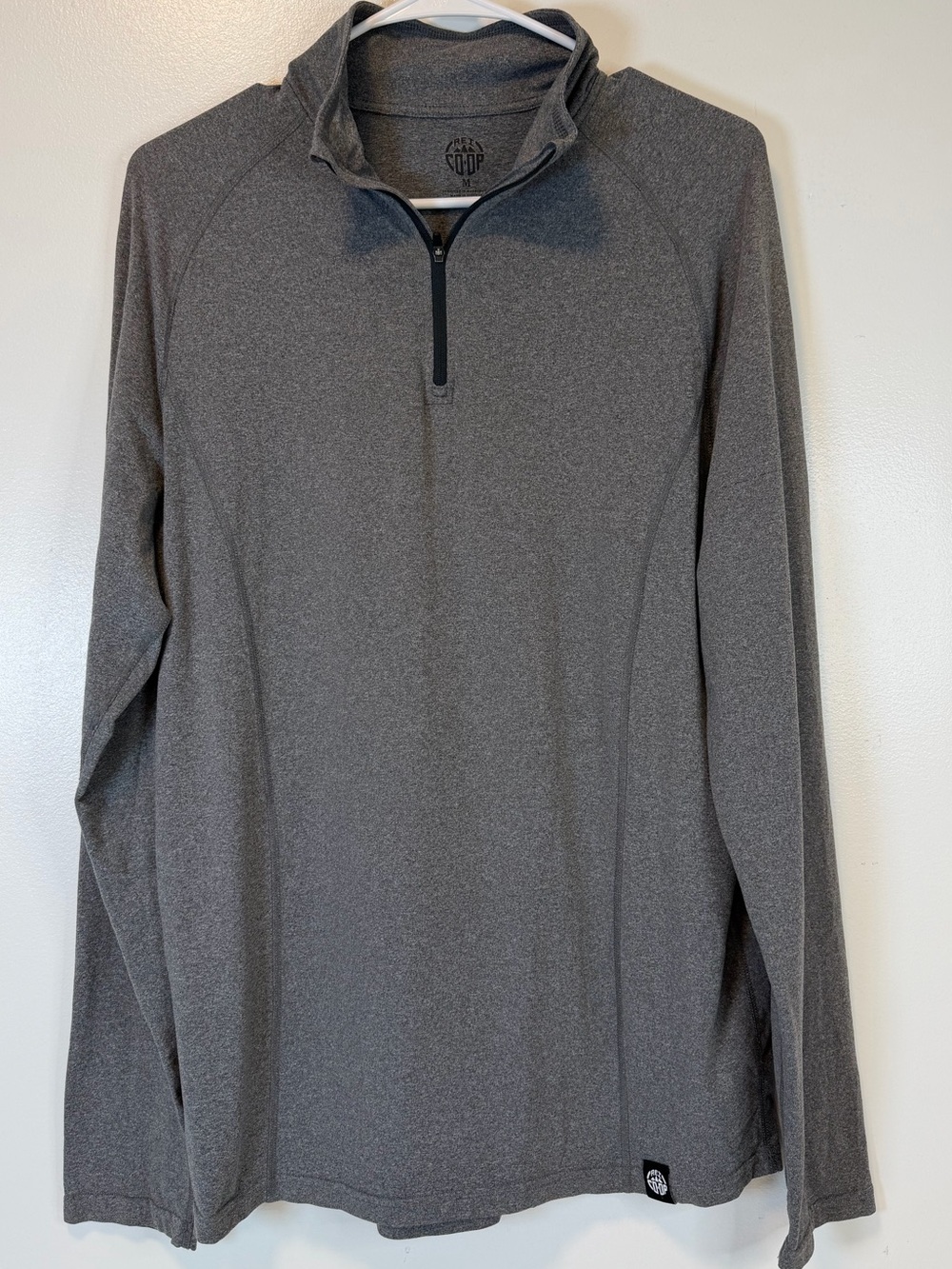 REI Co-Op long sleeve Men's Gray Quarter-Zip Performance Pullover Size Medium